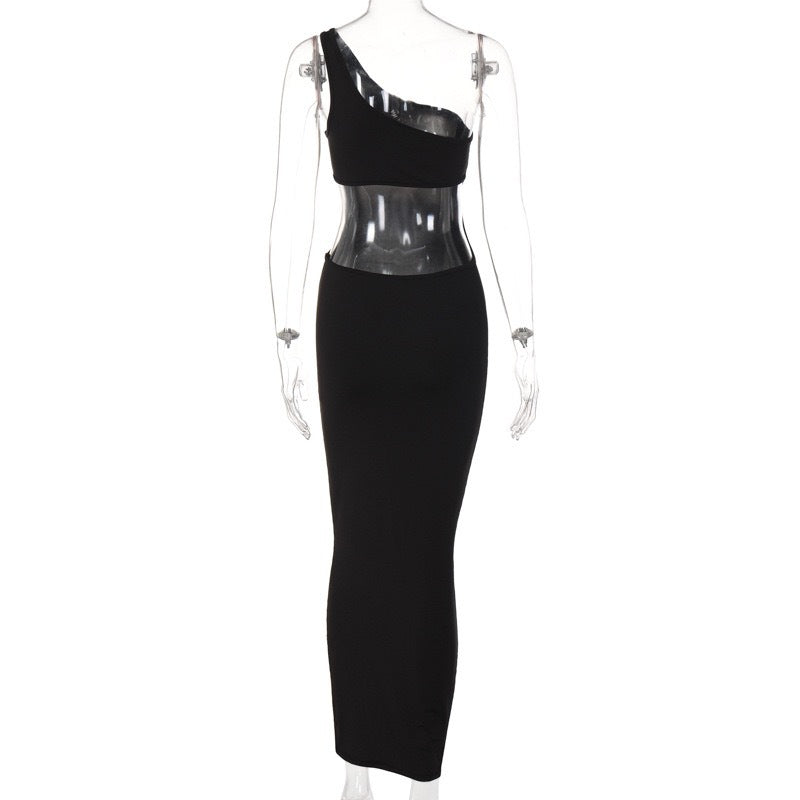 Women Cutout Slash Shoulder Dress 11