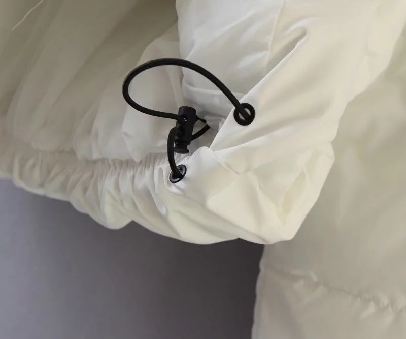 women's winter style fashion Stand Collar zipper pocket warm cotton-padded jacket 80