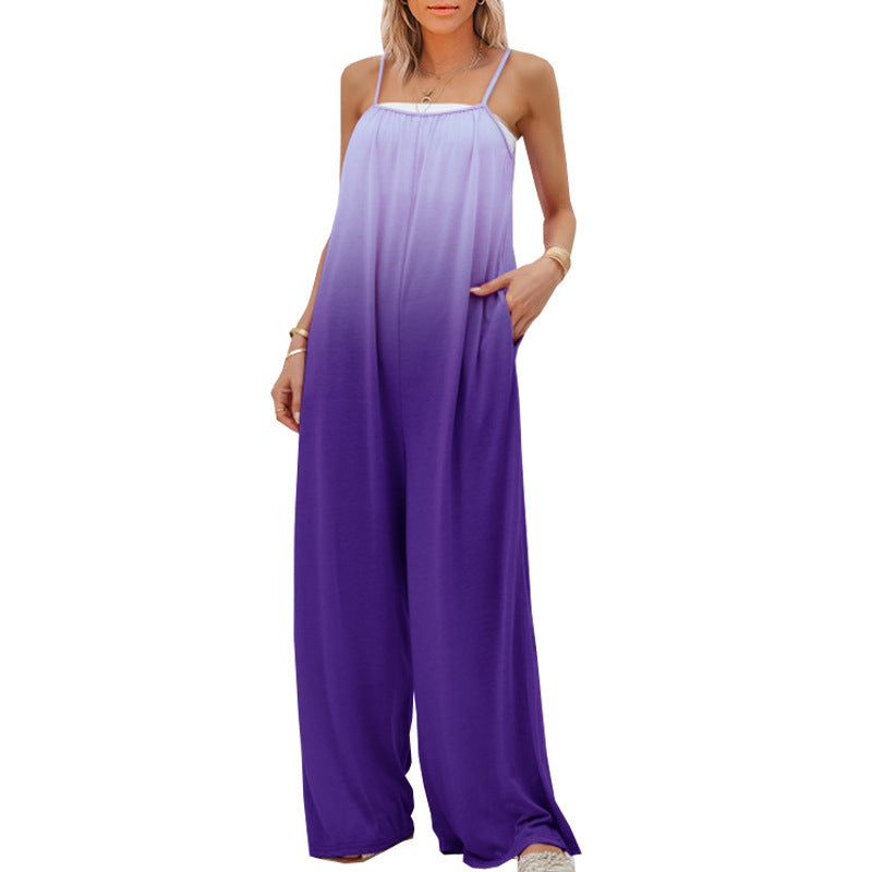 Plus Size Women summer Casual loose sleeveless Jumpsuit 3