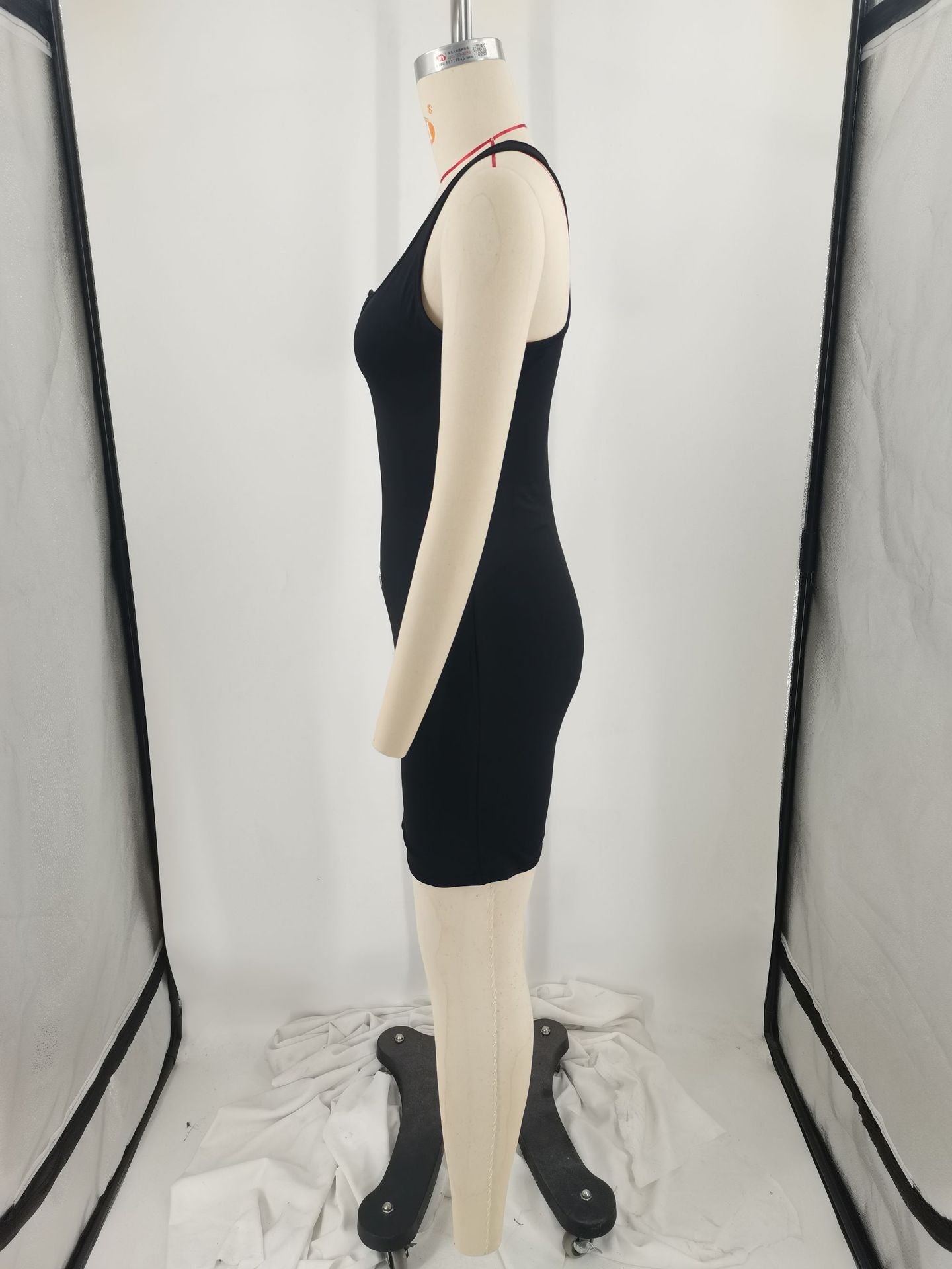 Women Pin Sleeveless Bodycon Dress 5