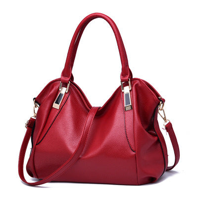 Women soft leather handbag large capacity Women bag middle-aged Women shoulder crossbody bag 12