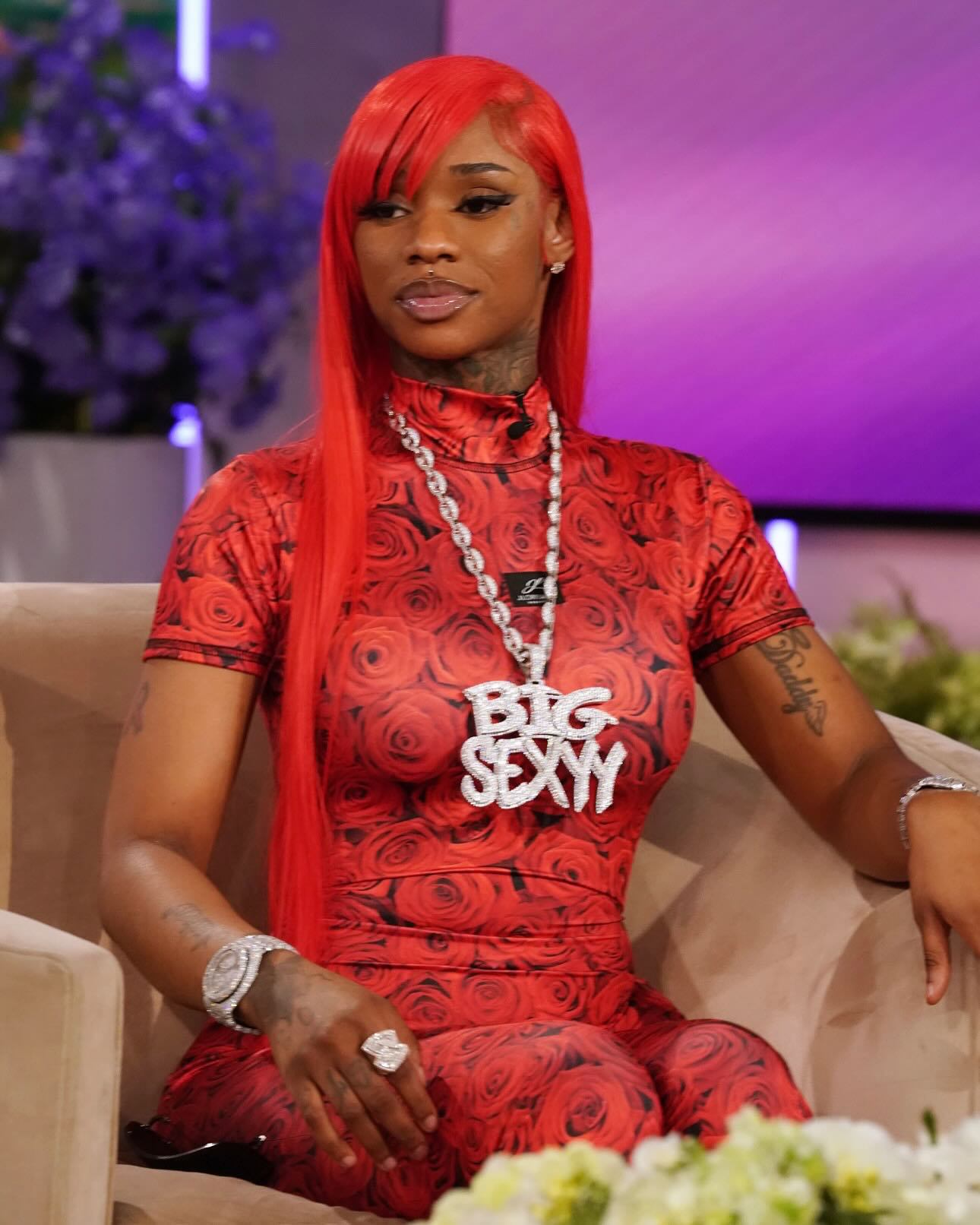 Rose Printed short sleeve Low Back sexy fashion Jumpsuit 6