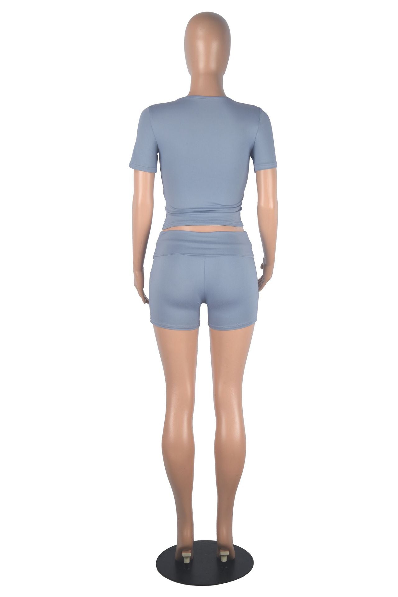 Women short-sleeved round neck top and shorts two-piece set 29