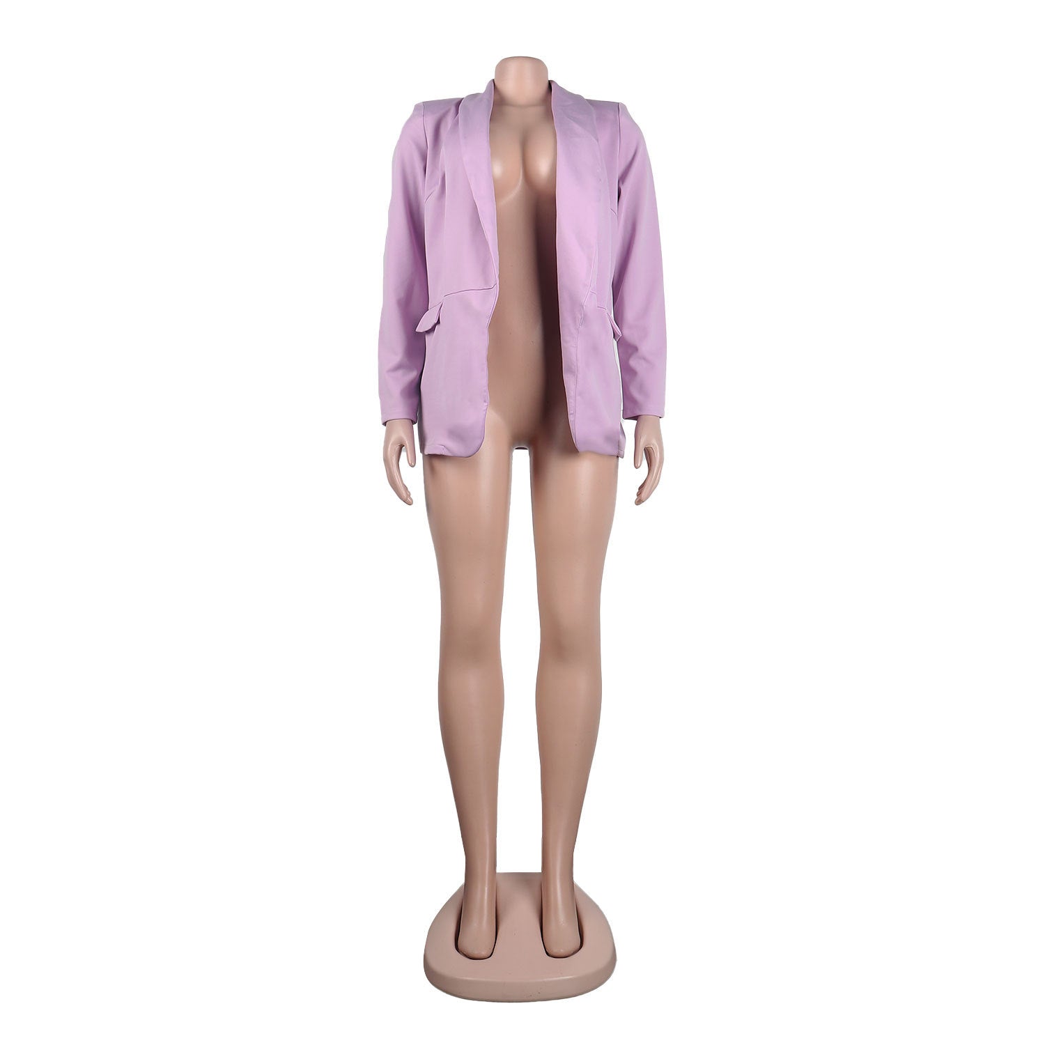 Women Fall/Winter Solid Long Sleeve Casual Blazer 17