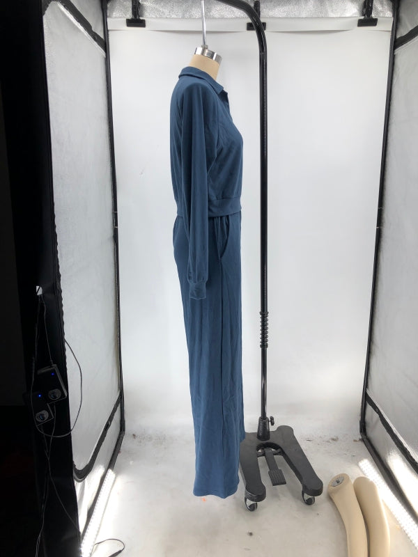 Women Fall/Winter Solid V-Neck Long Sleeve Casual Top and Pants Two-Piece Set 24