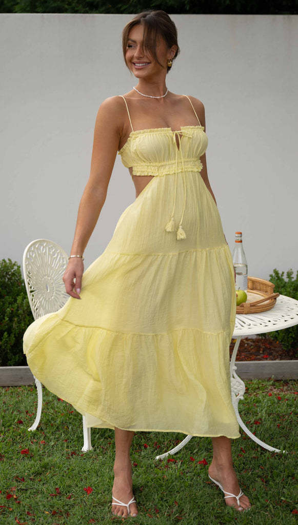 Women's V-Neck Sleeveless Solid Color Patchwork Long Dress 4