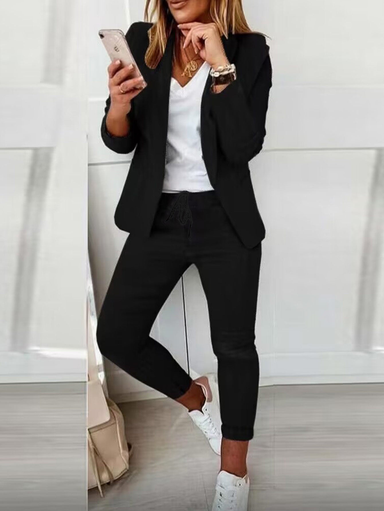 Casual Fashion Suit Women's Blazer and Pants Suit 6