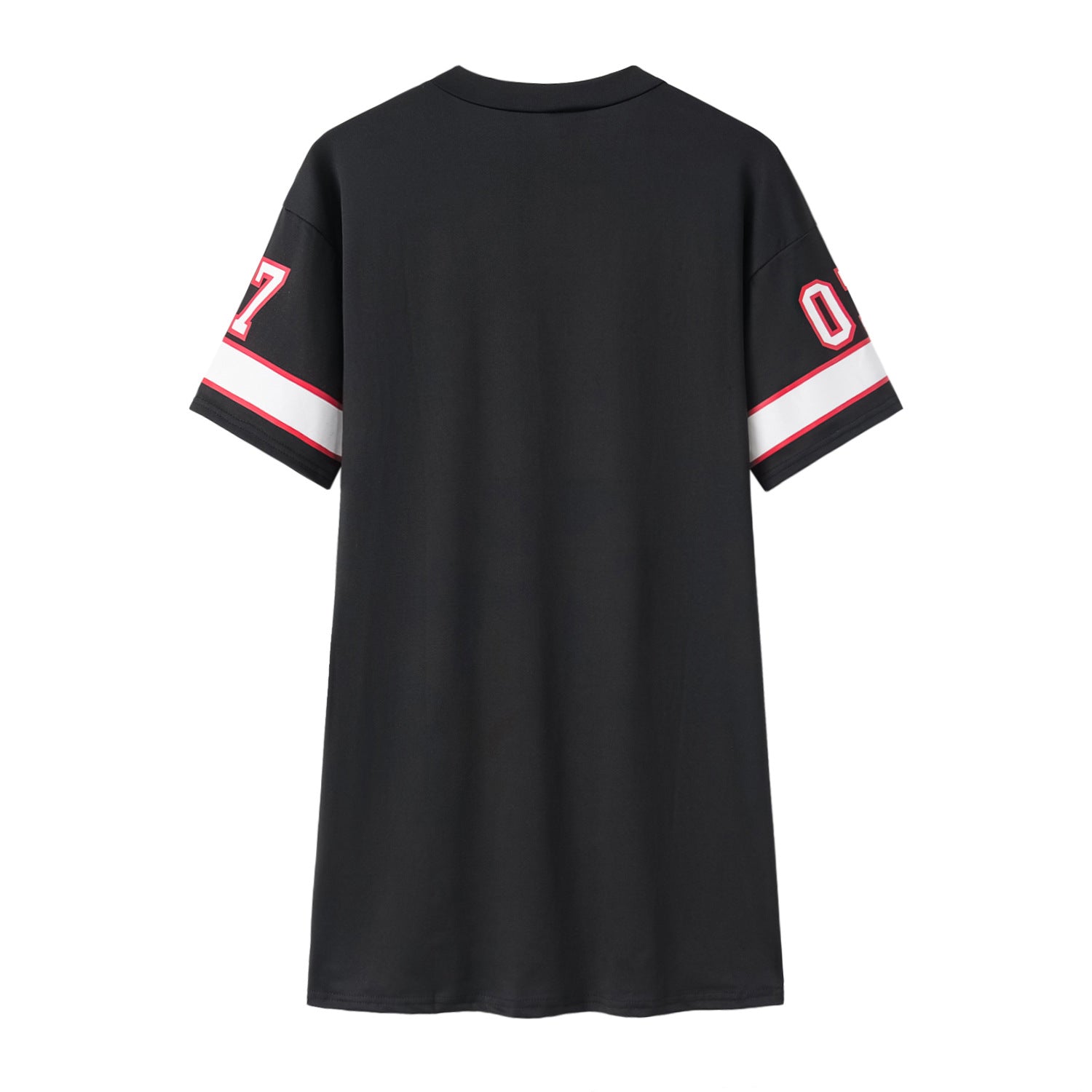 Women Casual Loose V-neck Split Dress 11