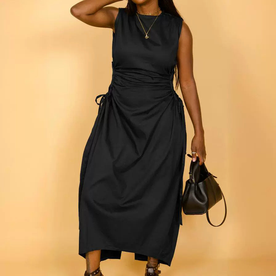 Women Solid Sleeveless Cutout Dress 8