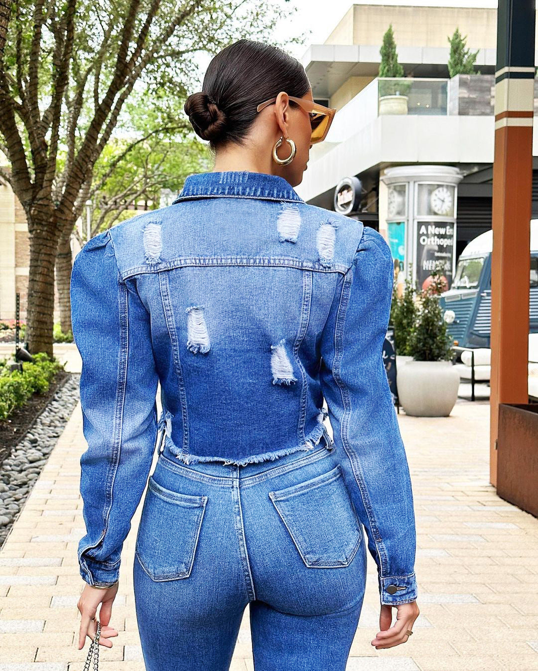 Women Long Sleeve Denim Jacket 5