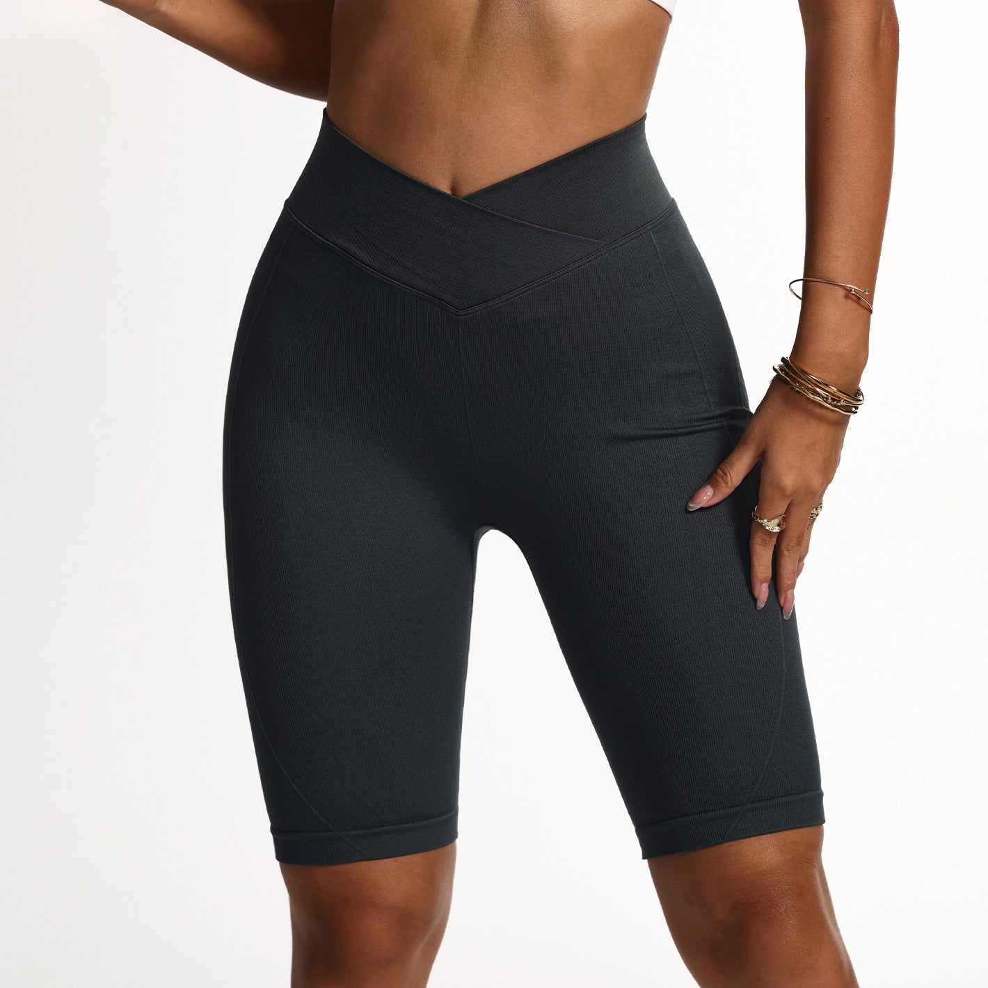 High-Waist Butt-Lifting Yoga Pants Workout Running Shorts