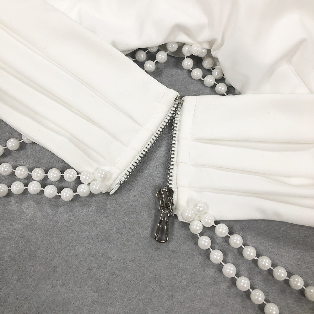 Women Sexy Party Bandage Evening Dress Two-piece Set 15