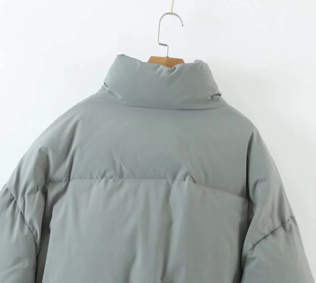 women's winter style fashion Stand Collar zipper pocket warm cotton-padded jacket 75