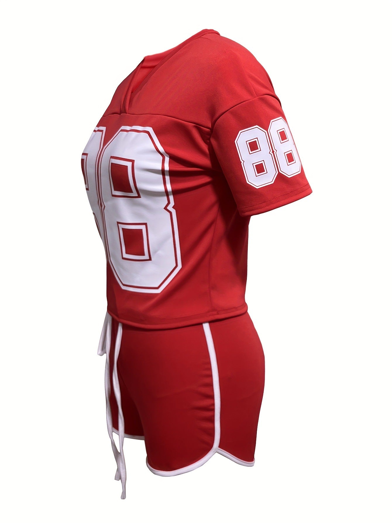 Women casual digital print short-sleeved top and shorts two-piece set 16