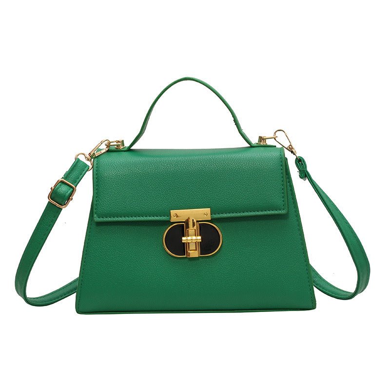 women's lock shoulder Messenger bag solid color small bag 16