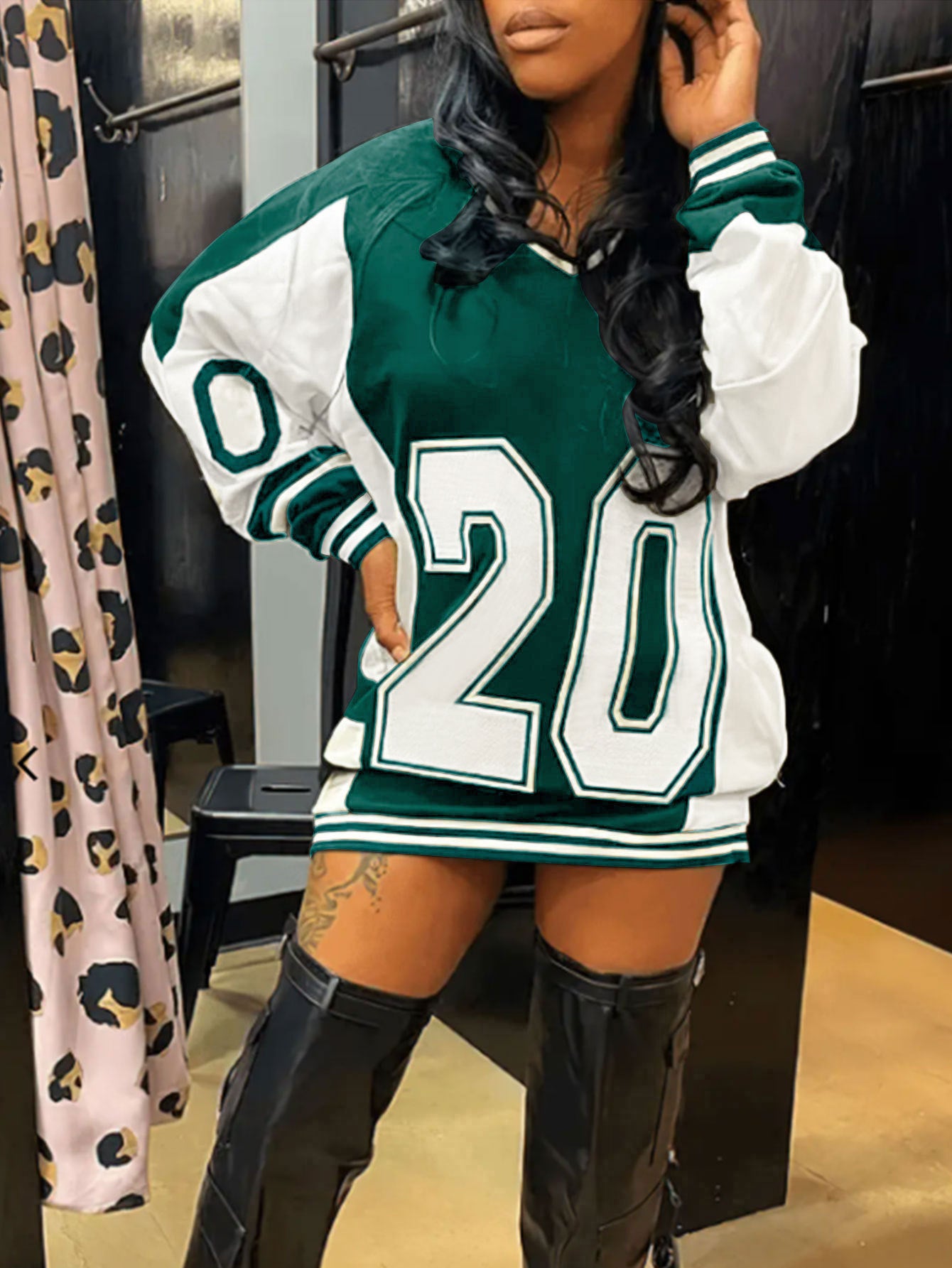 Women Long-Sleeved Letter-Print Casual Top 4