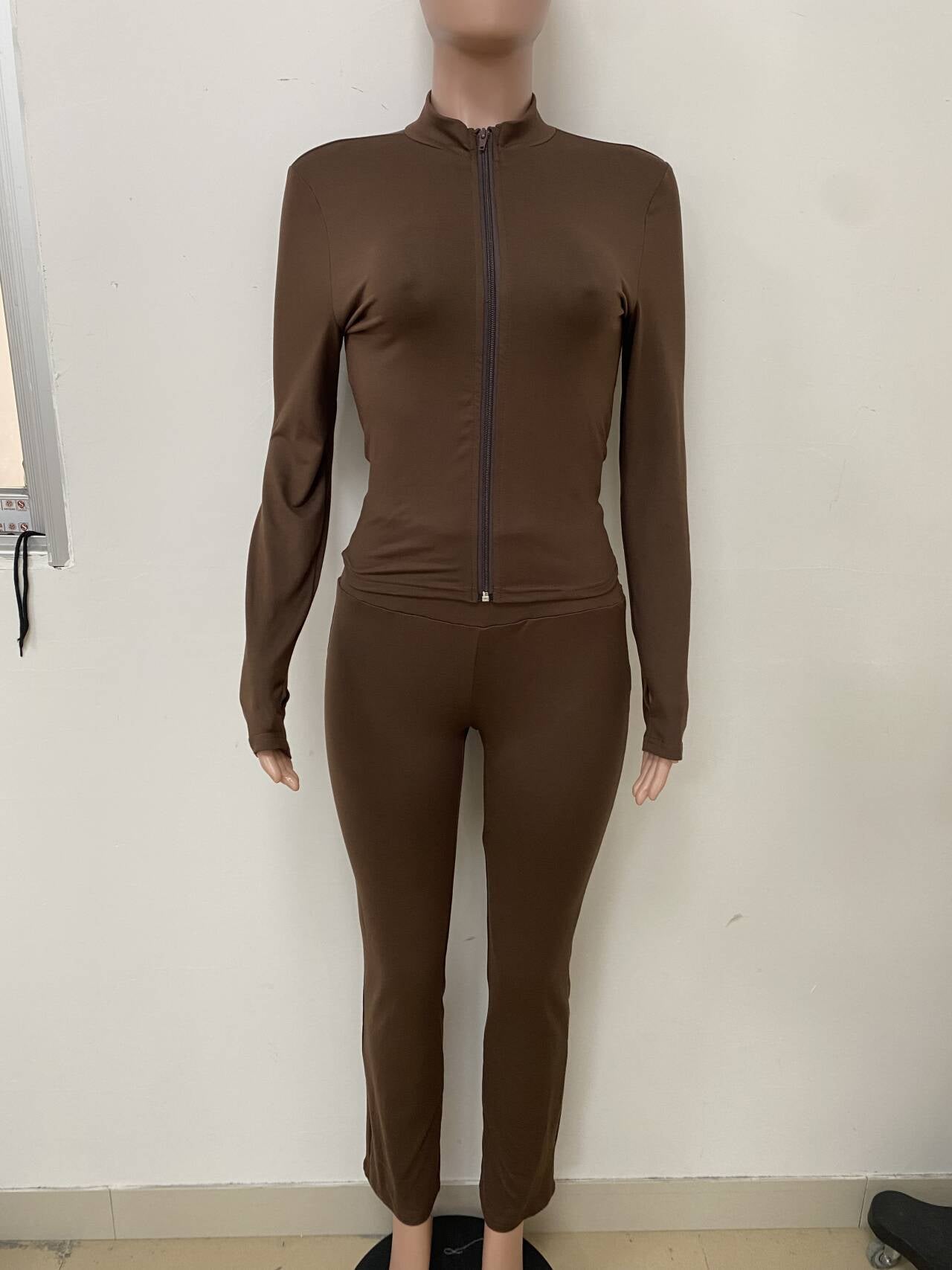 Women Casual Top and Bell Bottom Long Pants Two Piece Set 20