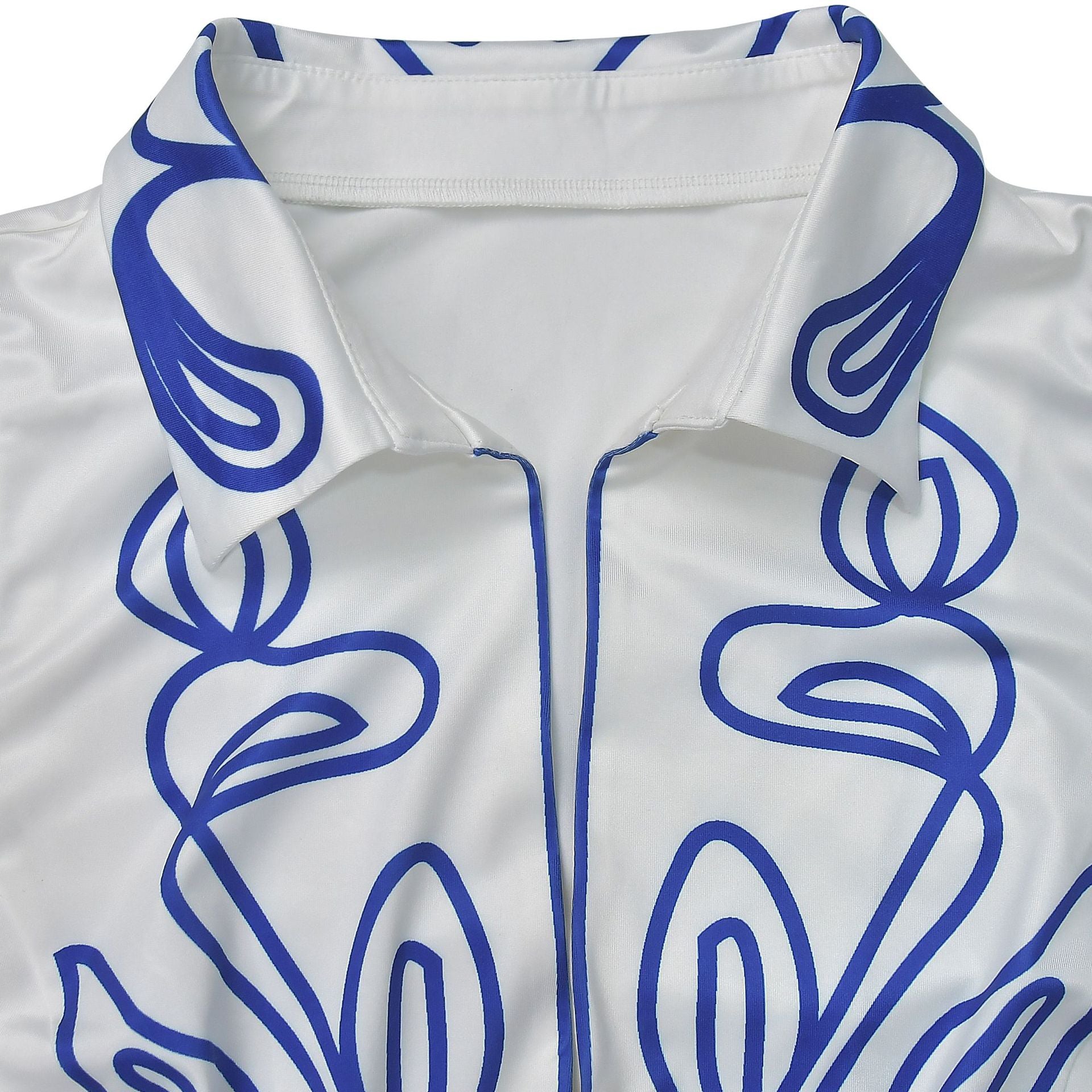 Women Elegant Printed Top and Pants Two-Piece Set 18