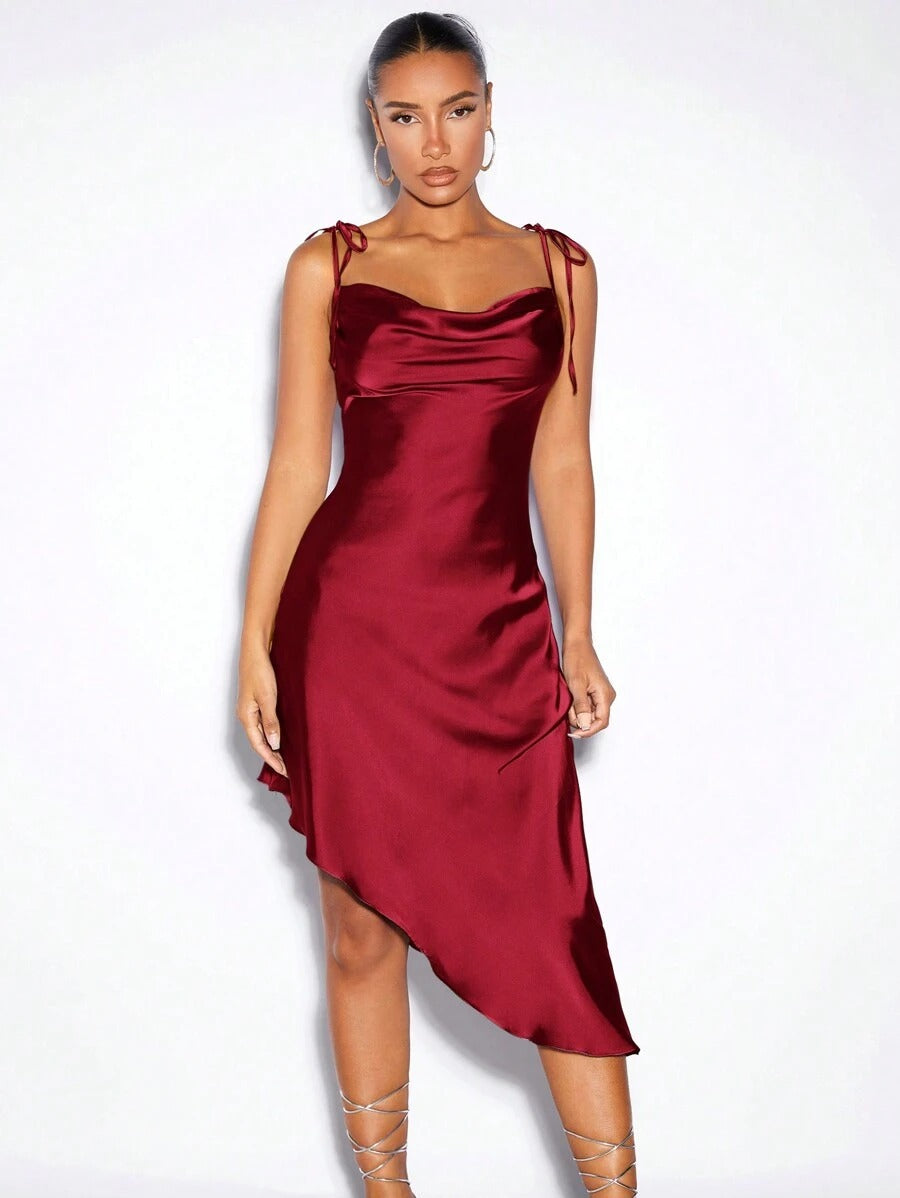 Strap Satin Dress Spring Summer Sexy Evening Gown 17