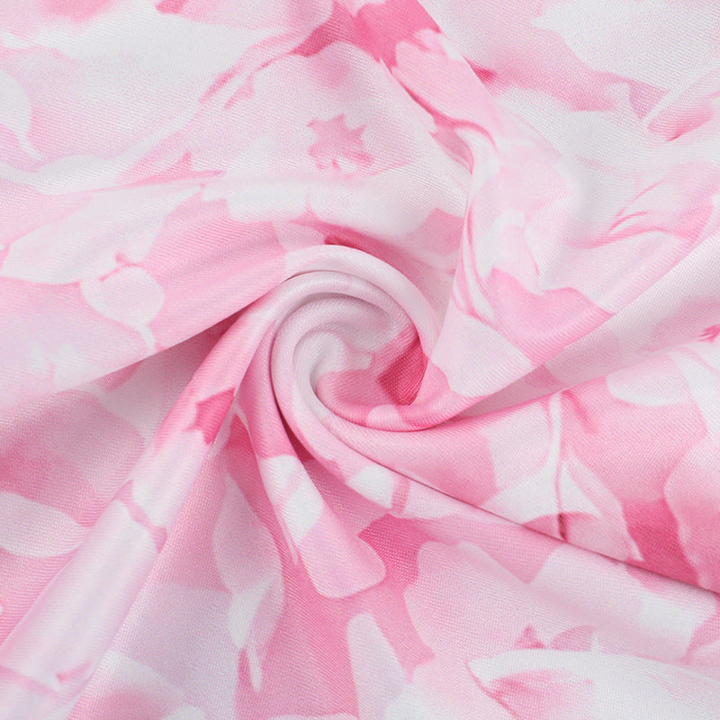 Summer Print Strapless Bow Dress 16