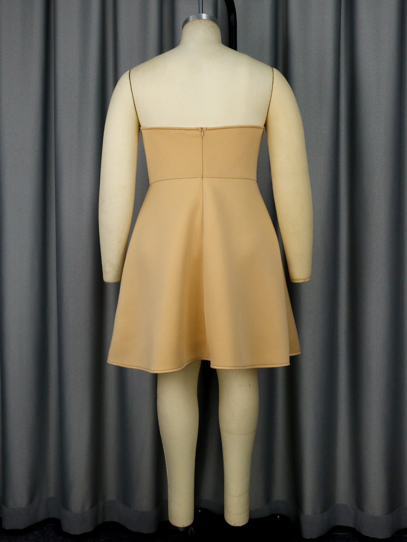 Spring Summer Sexy Low Back Strapless A-Line Slim Waist Luxury Party Dress 6