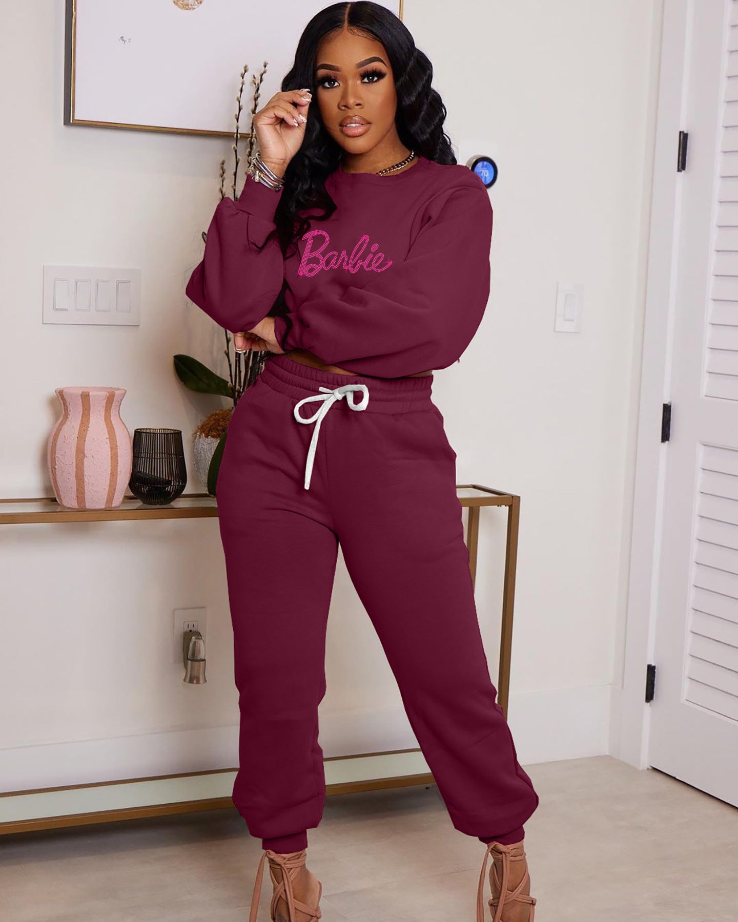 Women's Fashion Casual Sports Autumn And Winter Two-Piece Pants Set 6