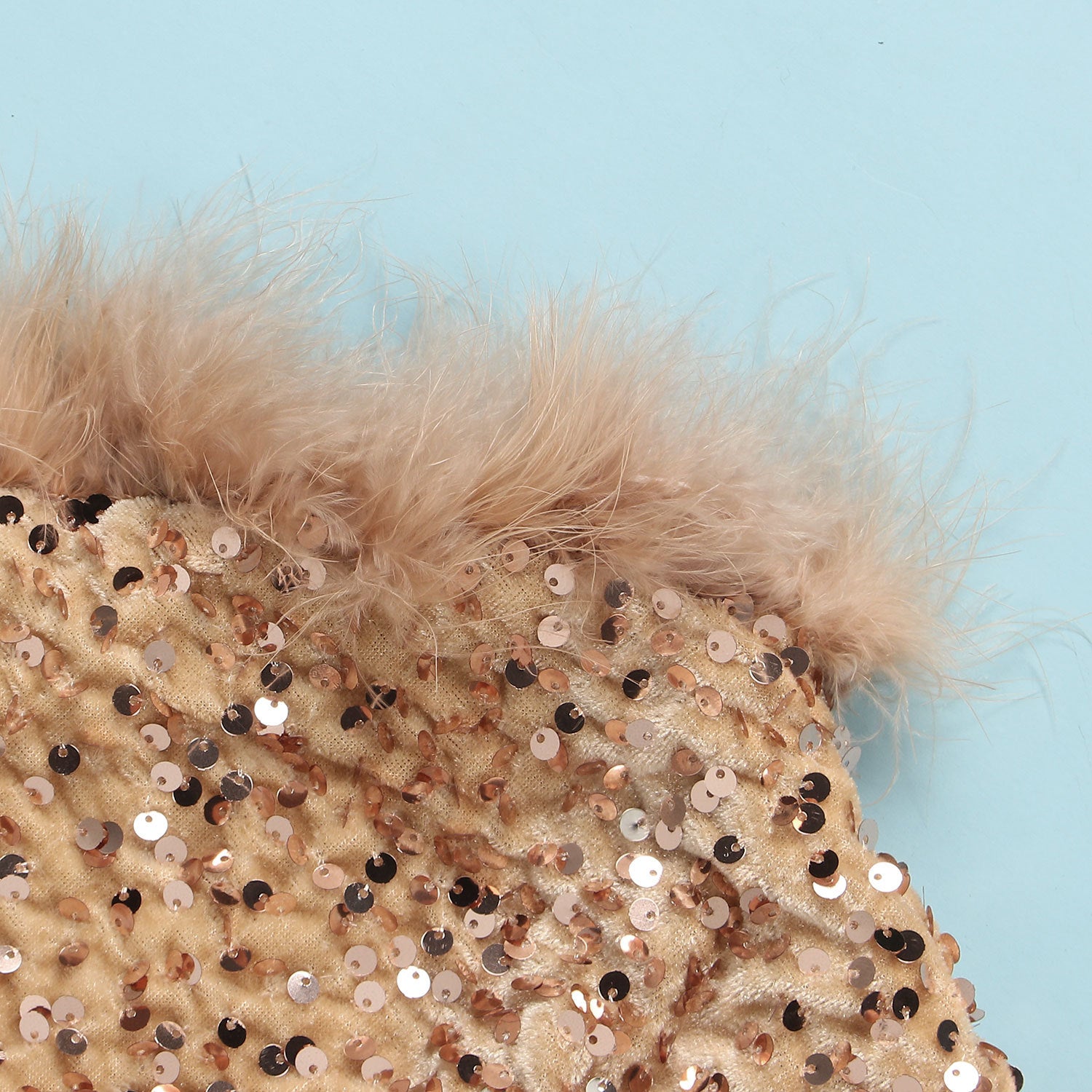 Women Sexy Feather Sequin Jumpsuit 12