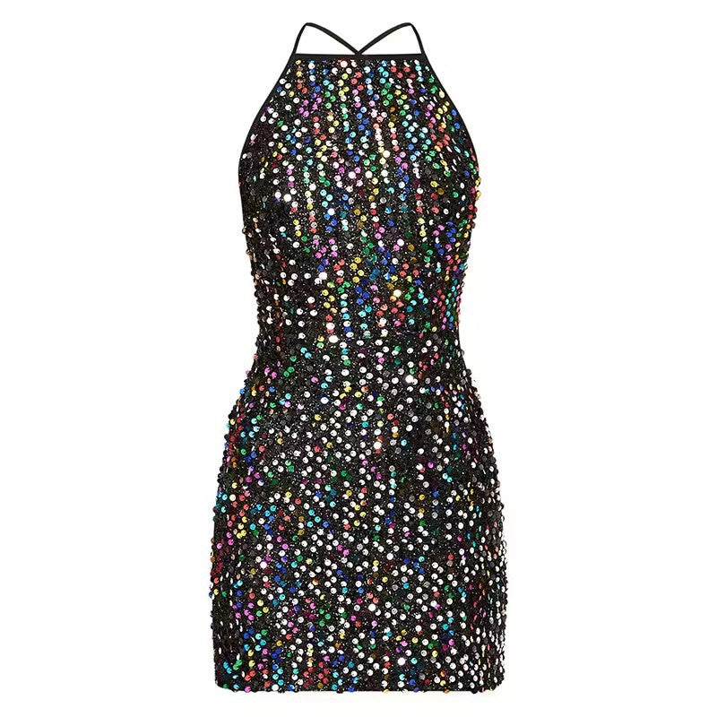 Women Summer Sequin Mini Dress 5