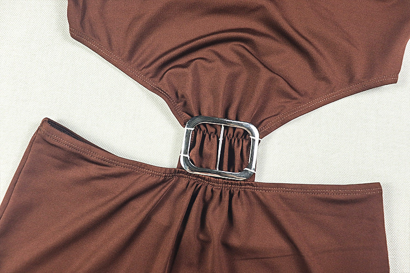 Style Fashion Women's Metallic High Neck Solid Chic Sleeveless Mini Bodycon Dress 17