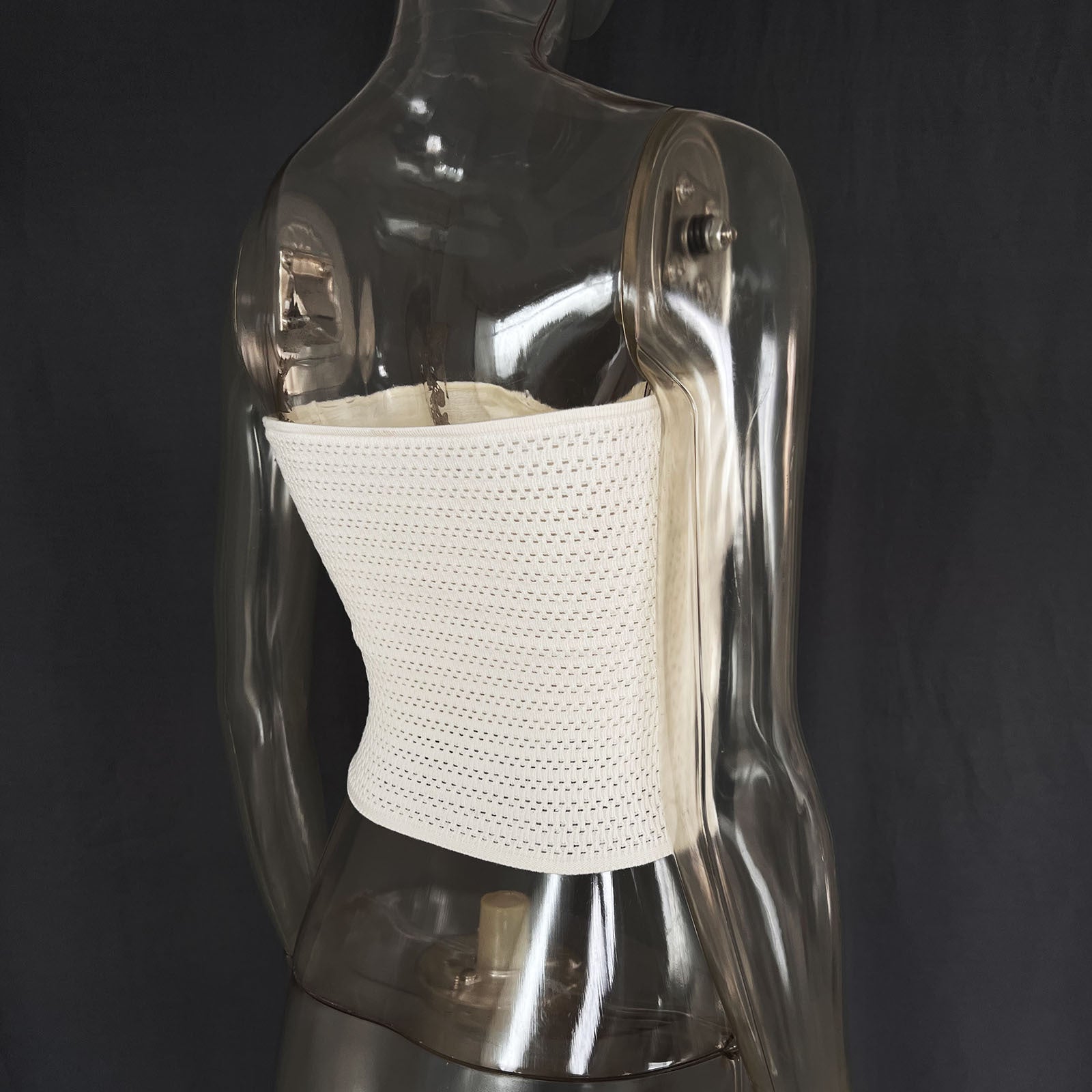 Spring Summer Women's Striped Sexy Hollow Strapless Knitting Vest 25