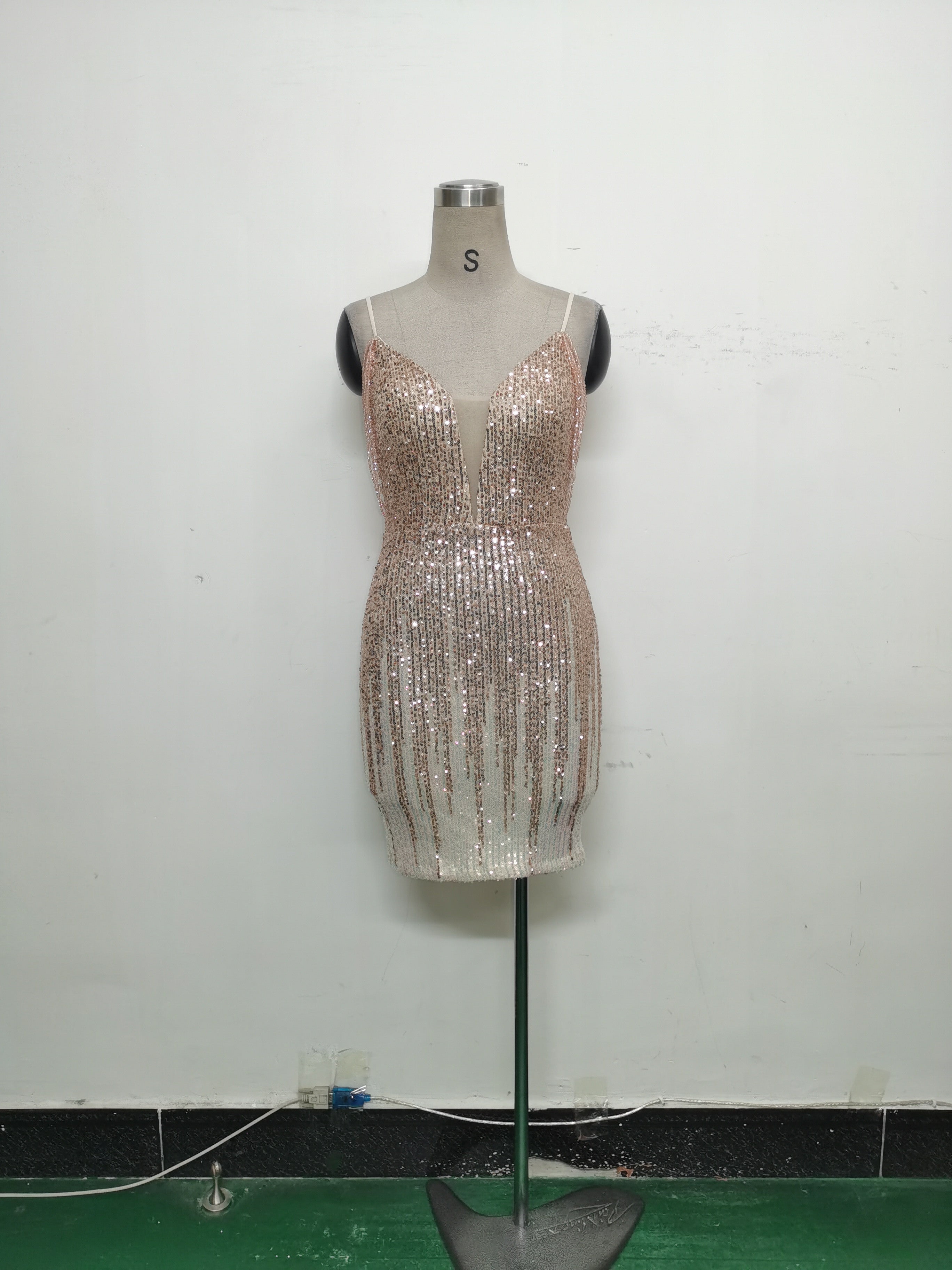 Women beaded sexy bodycon evening dress 16