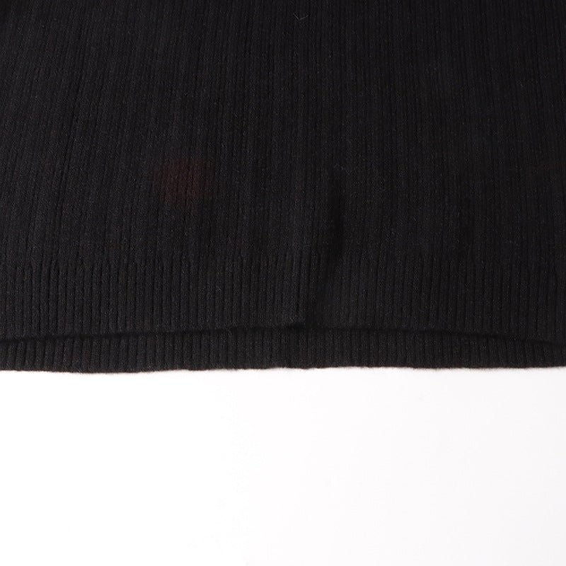 Women Autumn Trend Irregular Off Shoulder Loose Casual Knitting Shirt Long Sleeve Sweater 23