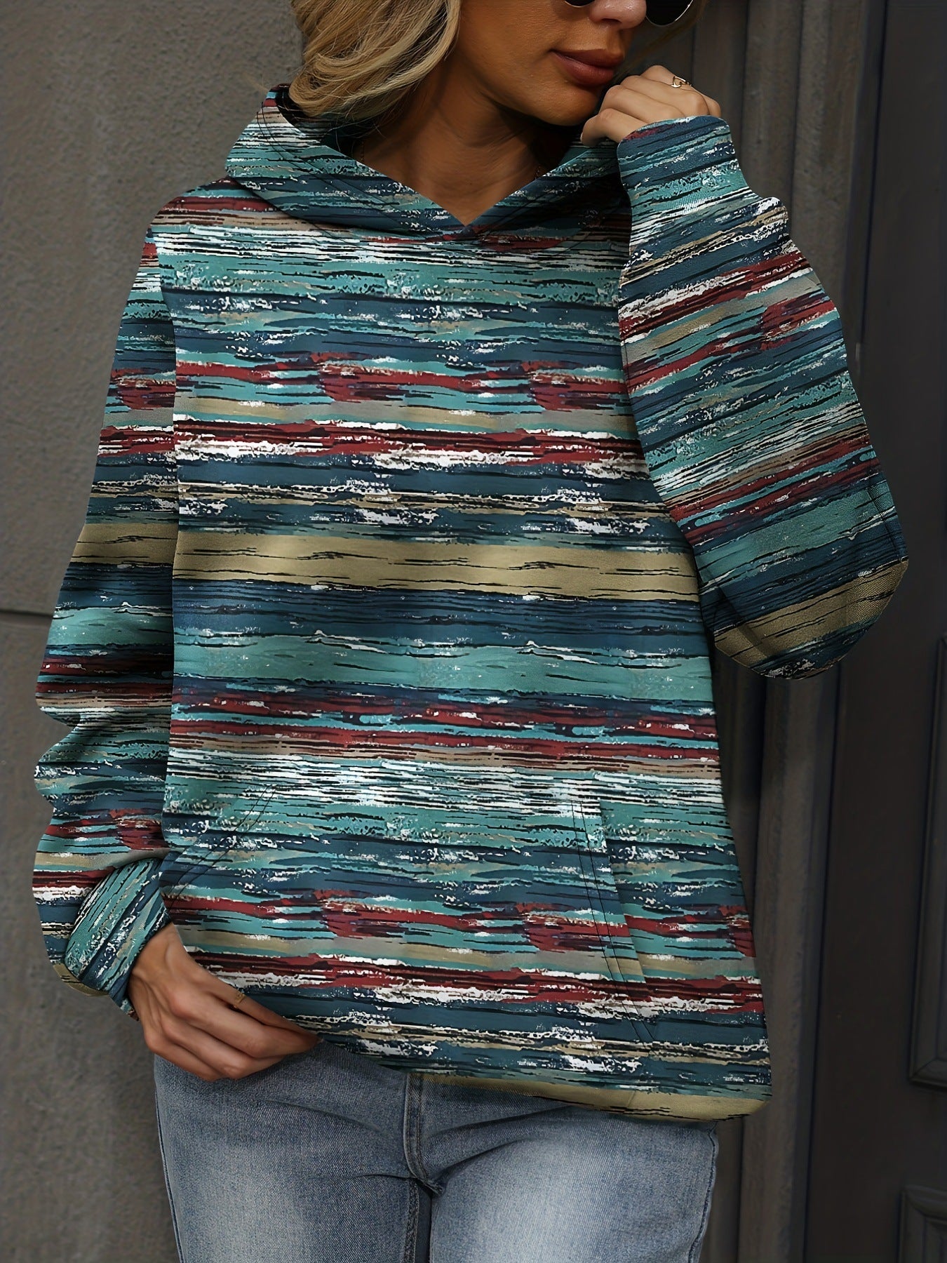 Women Print Casual Loose Hoodies