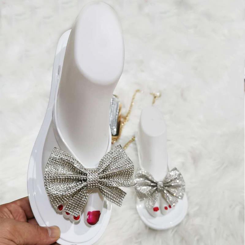 womenbow colored diamonds Slippers 12