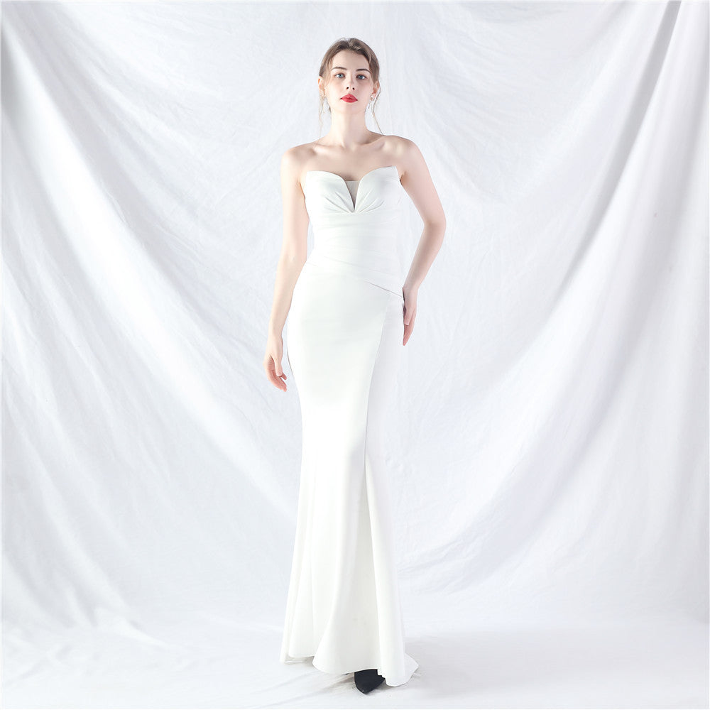 Women Sexy Off Shoulder Satin Evening Dress 16