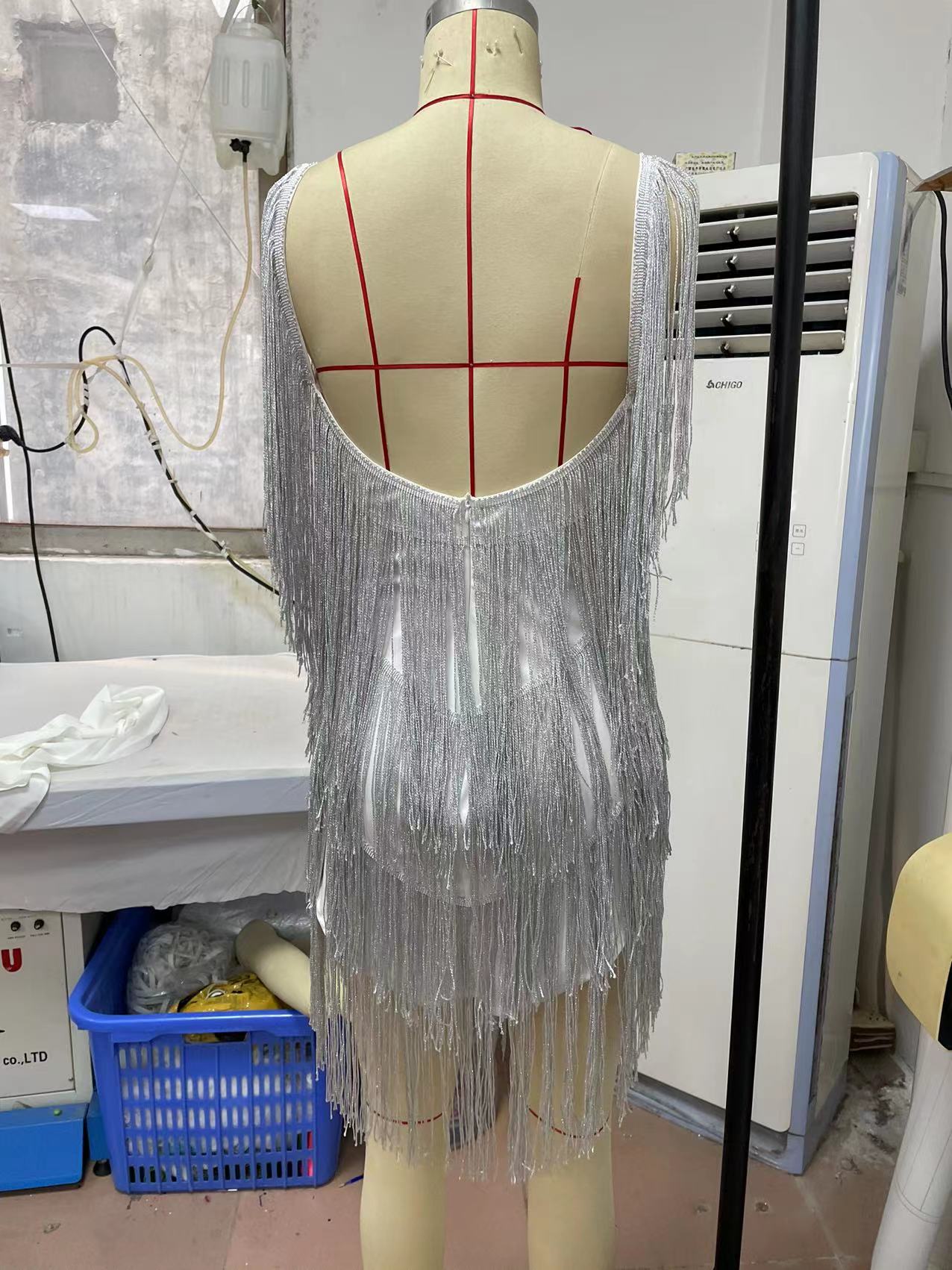 Women Sleeveless Fringe Strap Dress 14