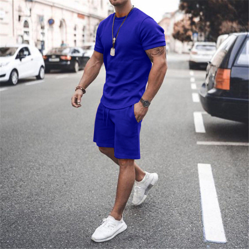 fashion short-sleeved shorts Casual track suit men 15