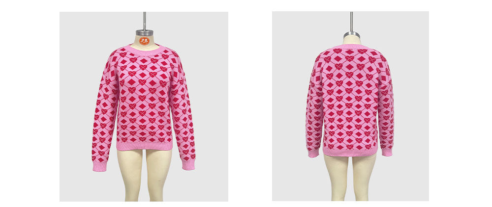 Women Autumn/Winter Heart Valentine's Day Sweater 6