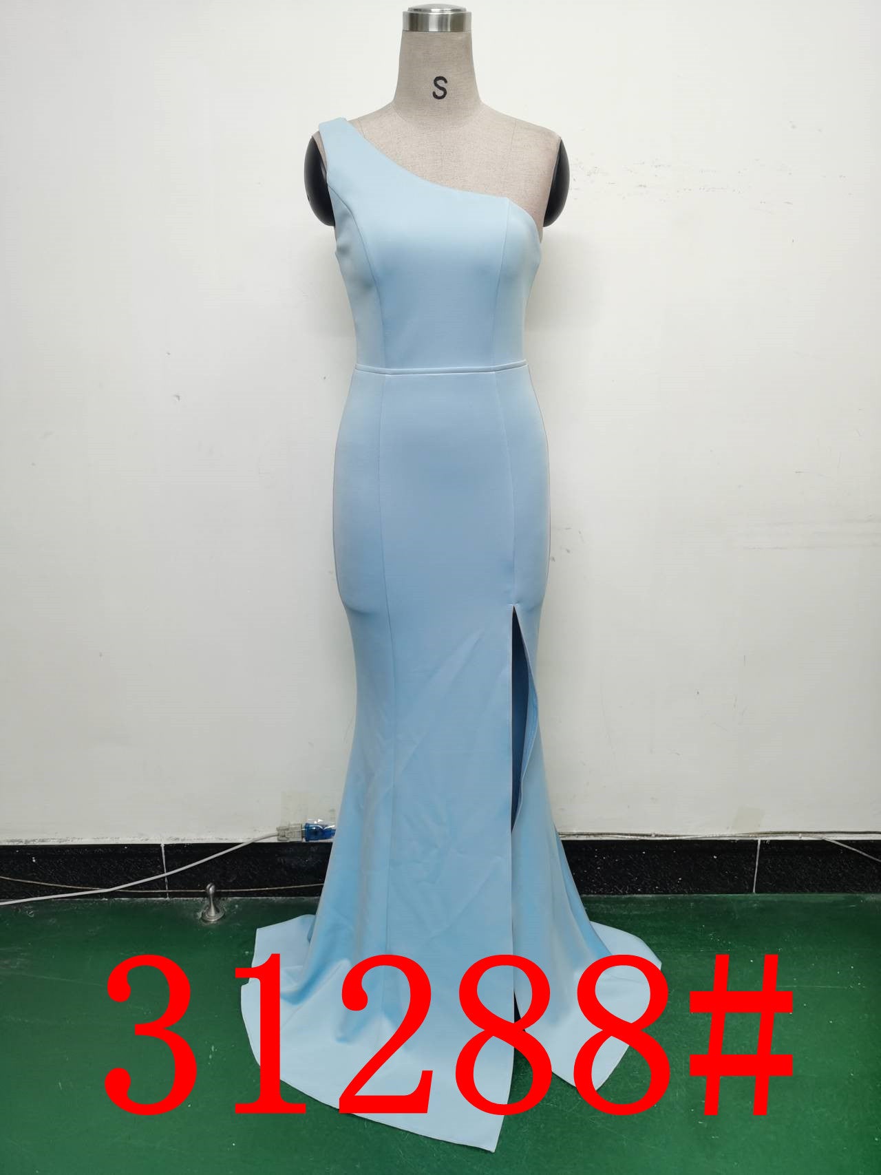 Women Elegant Satin Slit Formal Party Evening Dress 26