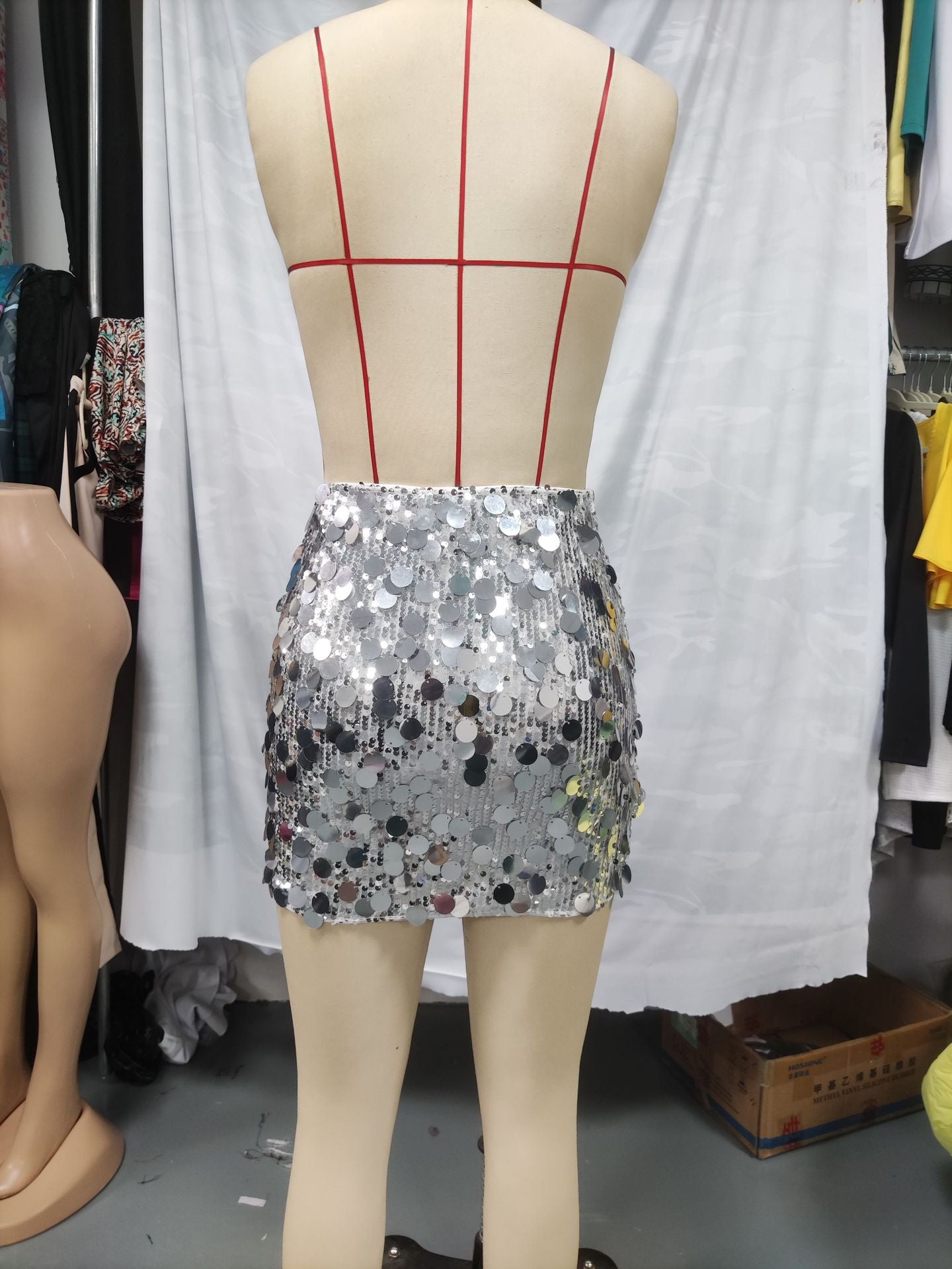 Sequined fashion women sexy short skirts 8