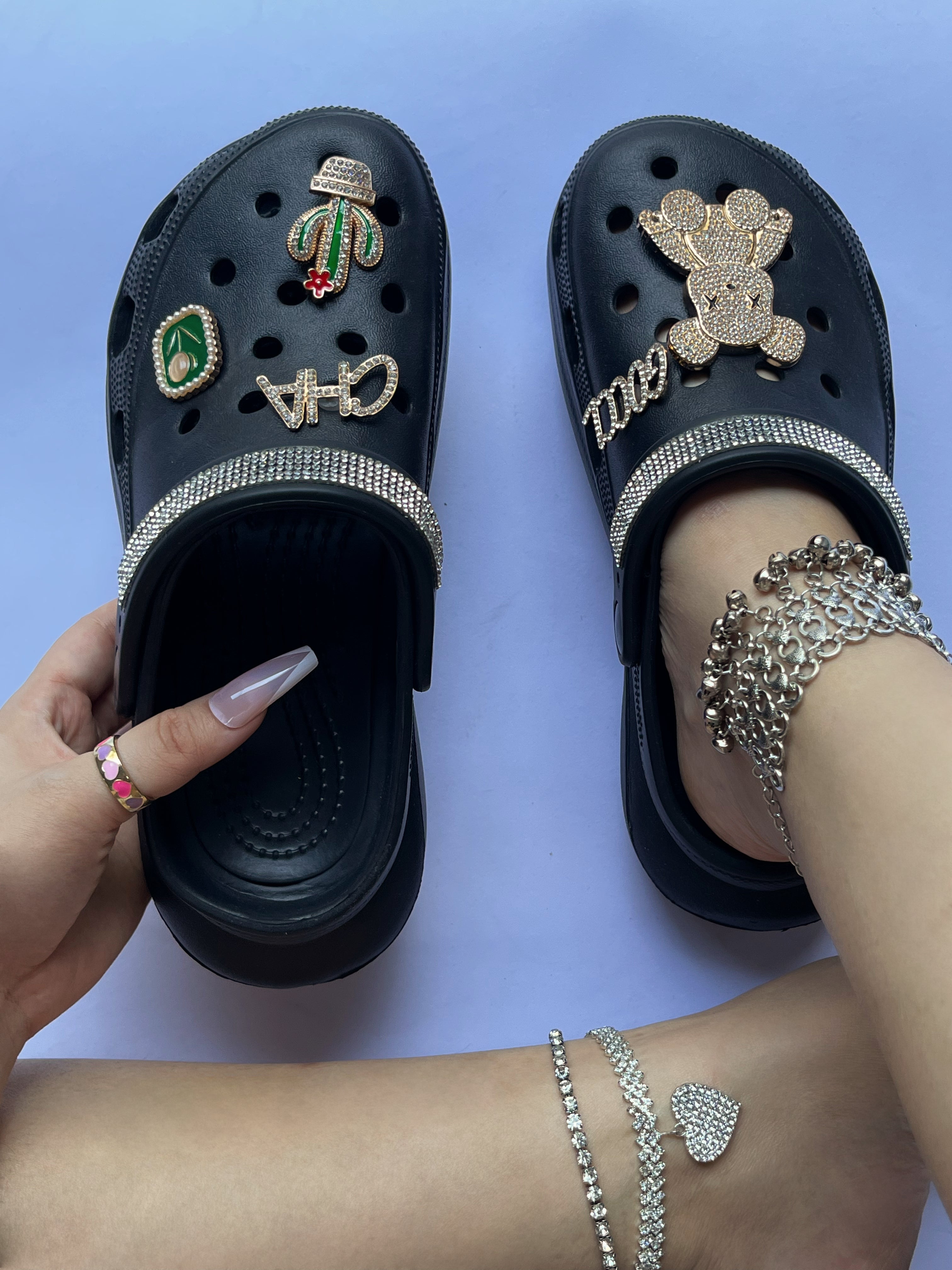 Cactus accessories high-heeled hole shoes women's summer slope heel thick bottom hole shoes women's shoes 13