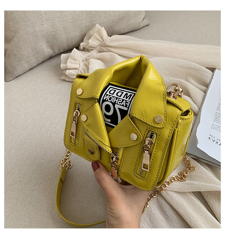 Women Uniform Bag Turndown Collar Jacket Style Bag 37