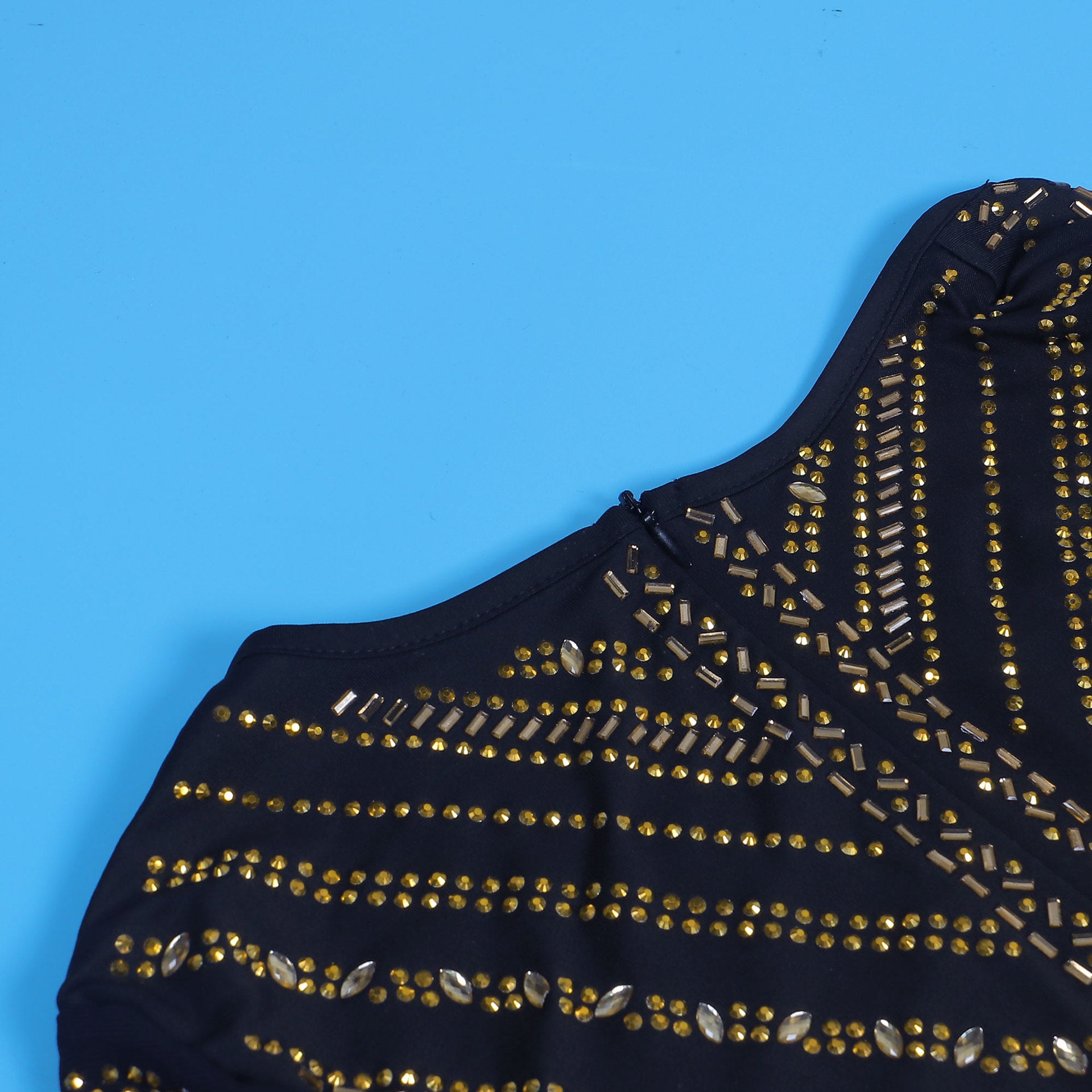 Women Sexy Beaded V-Neck Stretch Jumpsuit 31