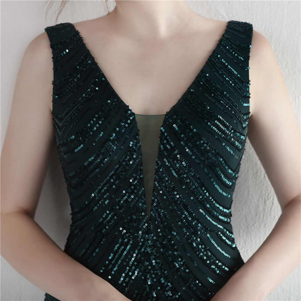 Plus Size Women Sequined Formal Party Maxi Mermaid Dress 25