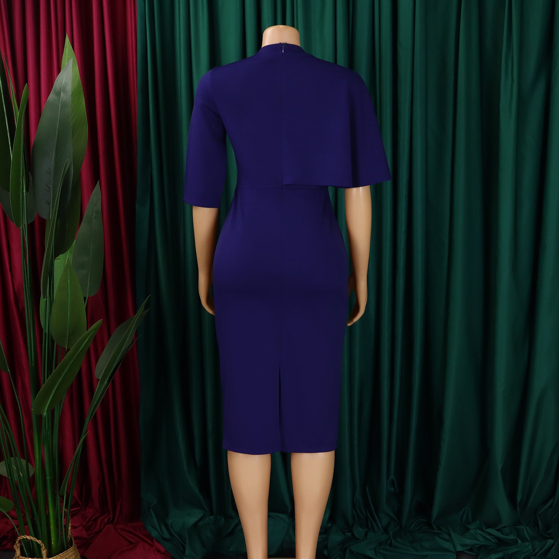 Women Solid Bodycon Professional African Dress 19