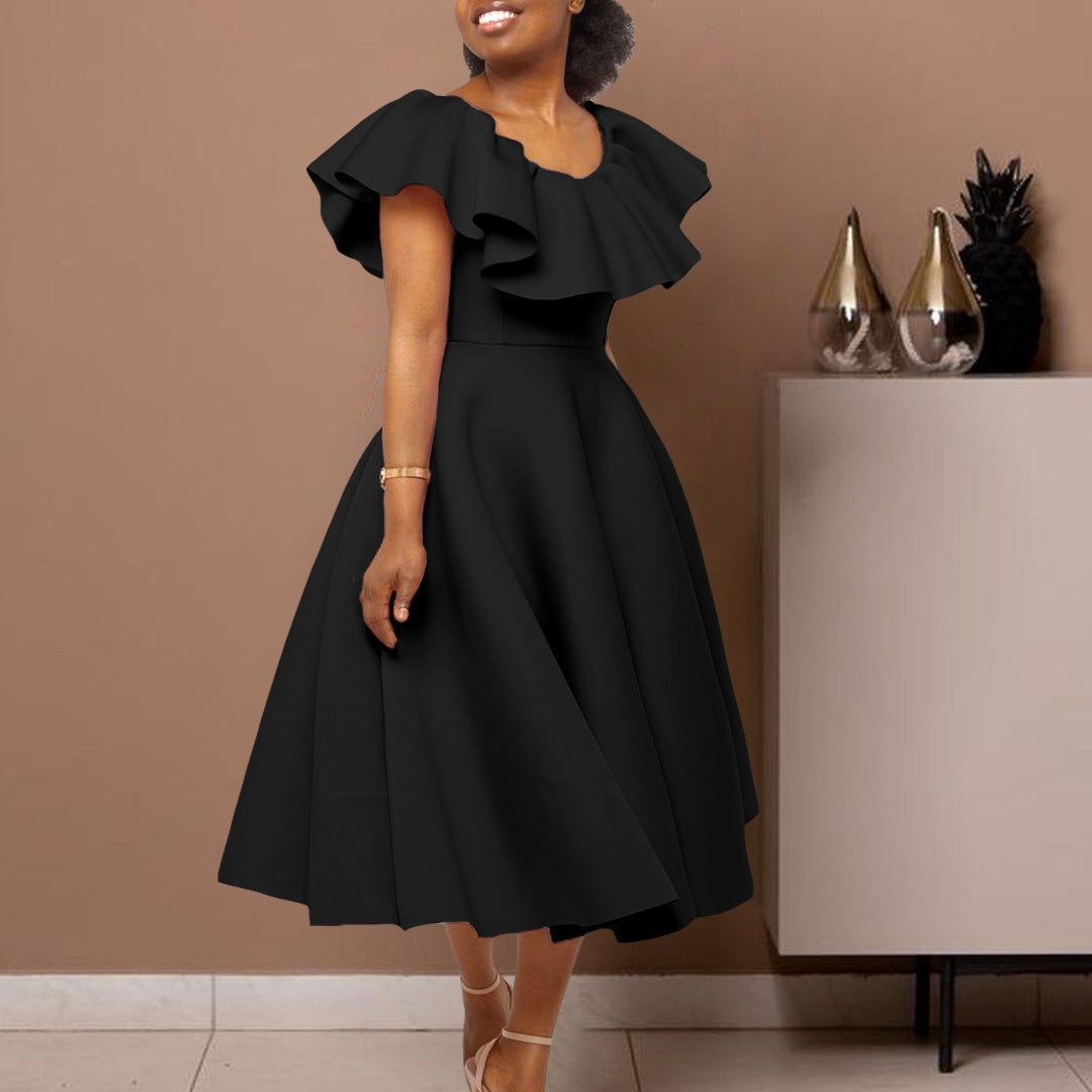 Fashionable Chic and Elegant Ruffled A-line Formal Party & Evening Dress