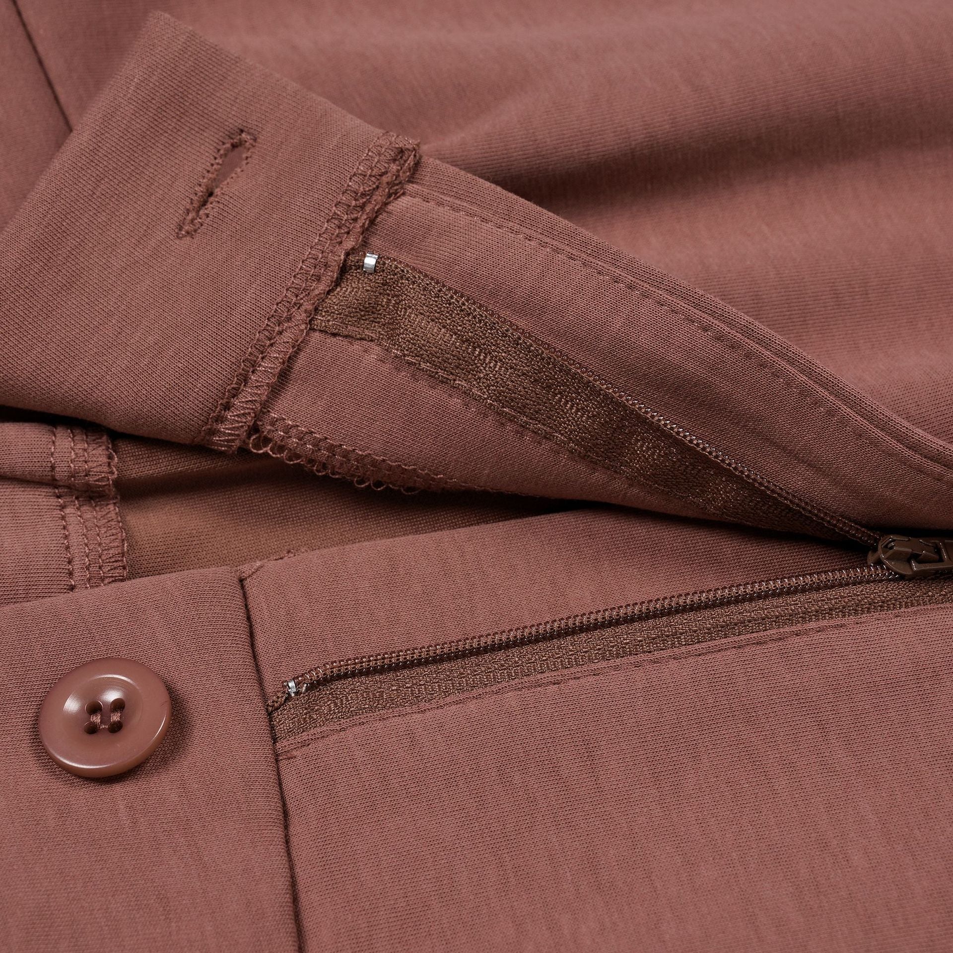 Women's Elegant Career Color-Blocking Turndown Collar Casual Suit Two-Piece Set 53