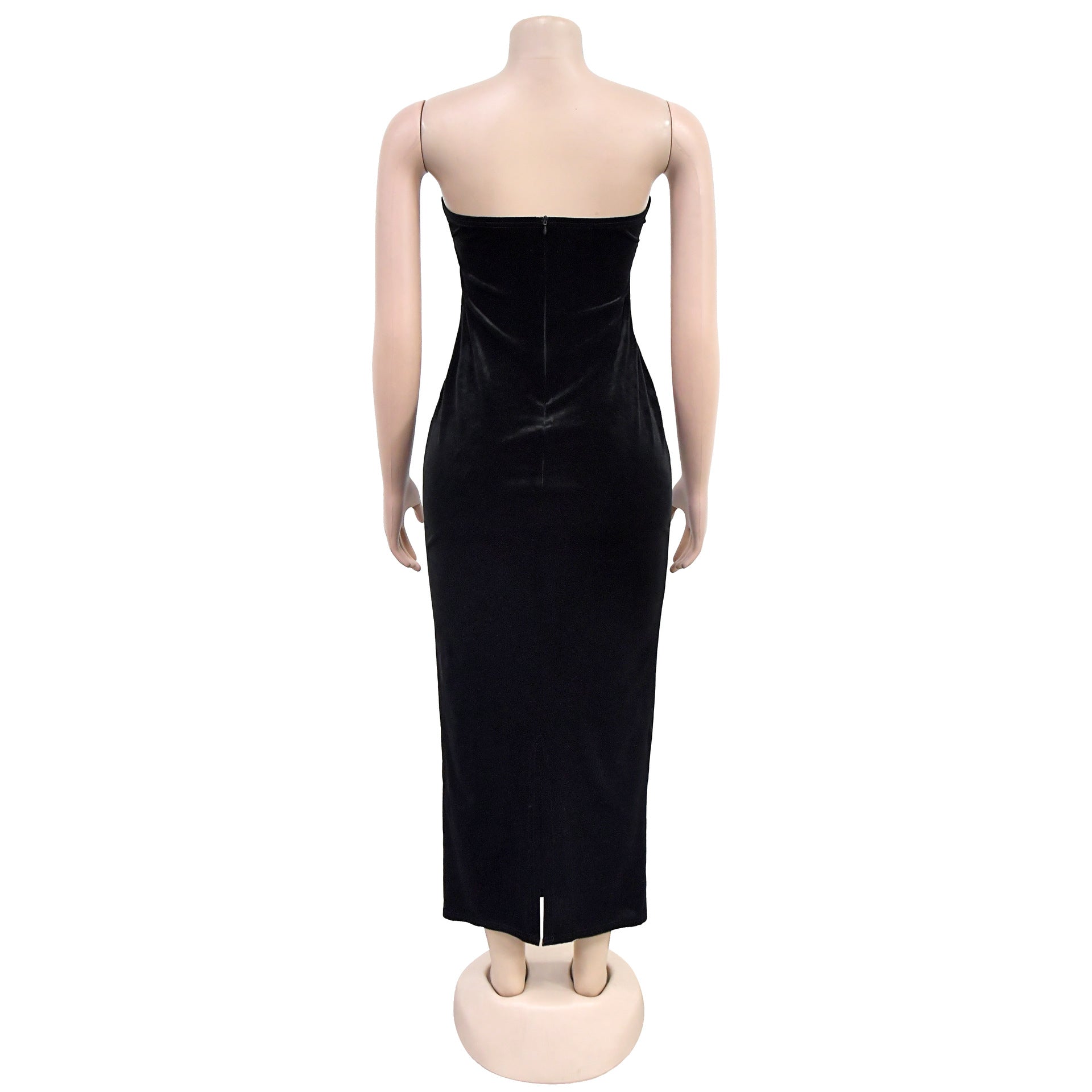 Off-Shoulder Slit Beaded Bodycon Dress for Women 7