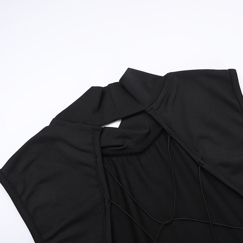 Women Sexy Backless Bow Dress 17