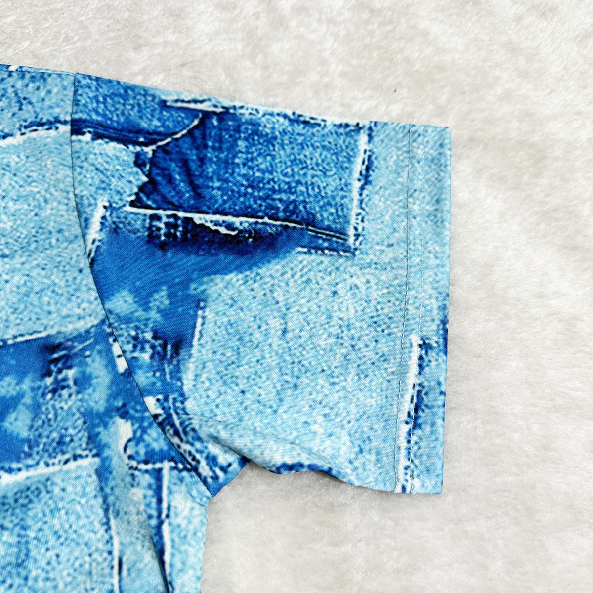 Women Casual Solid printed short-sleeved top and shorts two-piece set 24